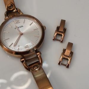 Fossil Rose Goldtone Stainless Steel Watch